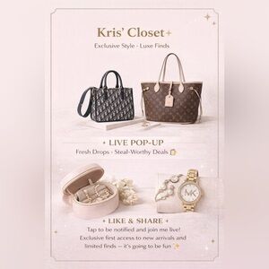 Kris’ Closet Live Pop-Up | Like & Share for New Arrivals & Luxe Finds